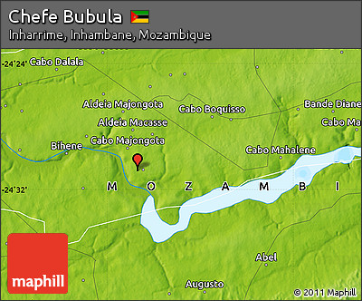 Physical Map of Chefe Bubula