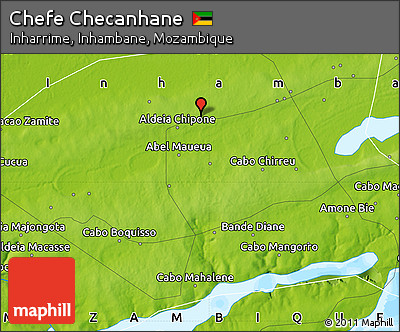 Physical Map of Chefe Checanhane