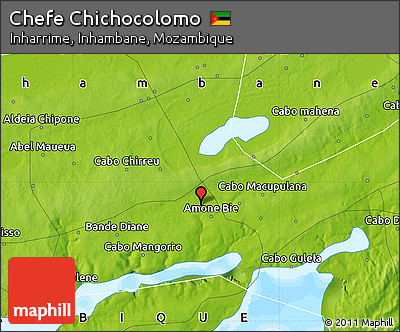 Physical Map of Chefe Chichocolomo