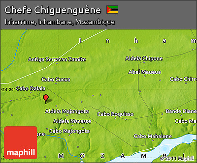 Physical Map of Chefe Chiguenguène