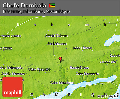 Physical Map of Chefe Dombola
