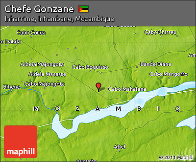 Physical Map of Chefe Gonzane