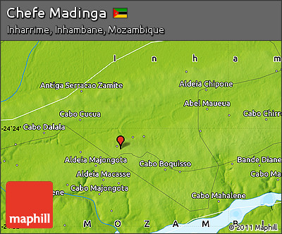 Physical Map of Chefe Madinga