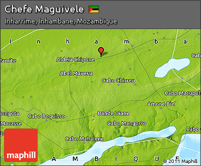 Physical Map of Chefe Maguivele