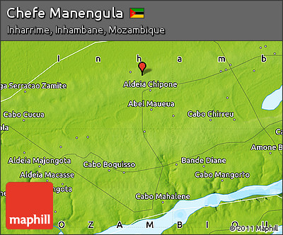 Physical Map of Chefe Manengula