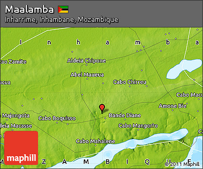 Physical Map of Maalamba