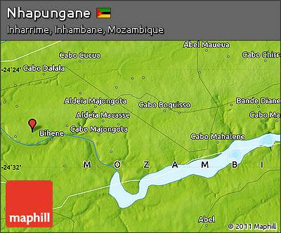 Physical Map of Nhapungane