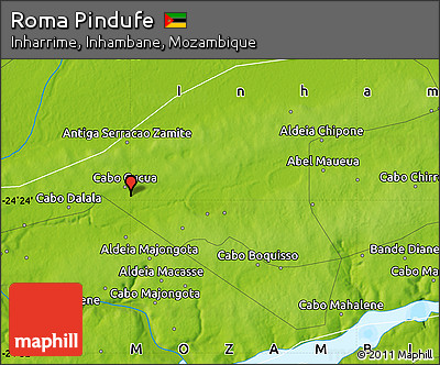 Physical Map of Roma Pindufe