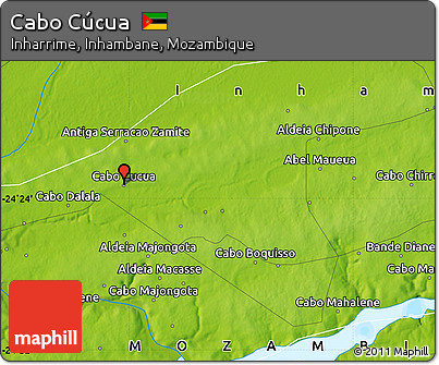 Physical Map of Cabo Cúcua