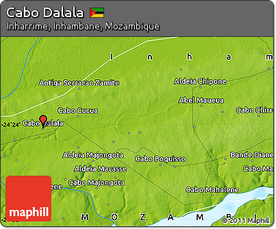 Physical Map of Cabo Dalala