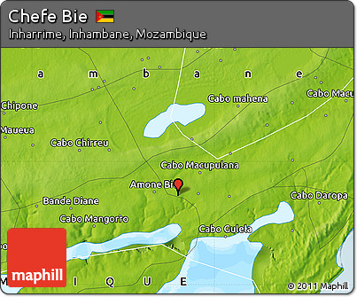 Physical Map of Chefe Bie