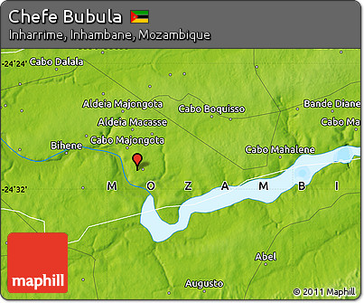 Physical Map of Chefe Bubula