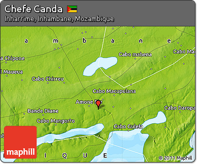 Physical Map of Chefe Canda
