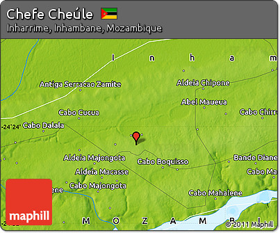 Physical Map of Chefe Cheúle