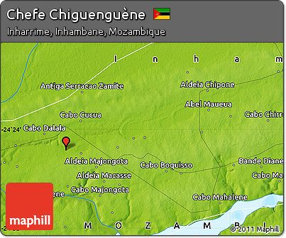 Physical Map of Chefe Chiguenguène