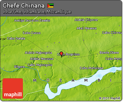 Physical Map of Chefe Chinana