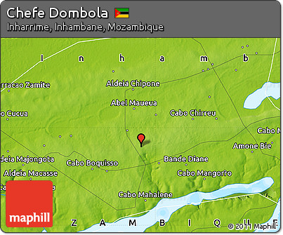 Physical Map of Chefe Dombola