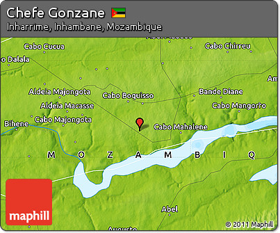 Physical Map of Chefe Gonzane
