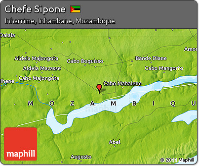 Physical Map of Chefe Sipone
