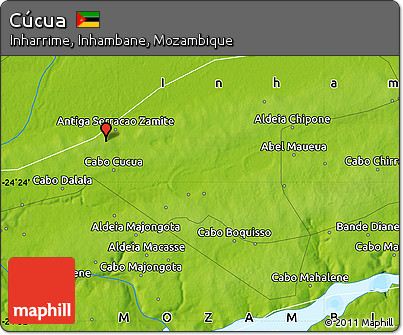 Physical Map of Cúcua