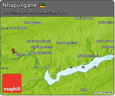 Physical Map of Nhapungane
