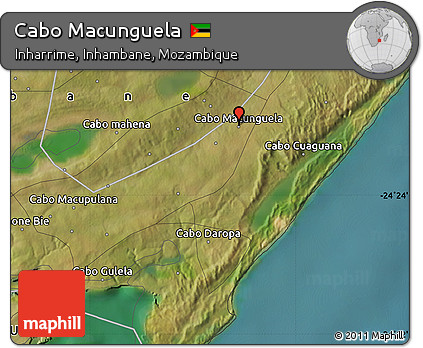 Satellite Map of Cabo Macunguela