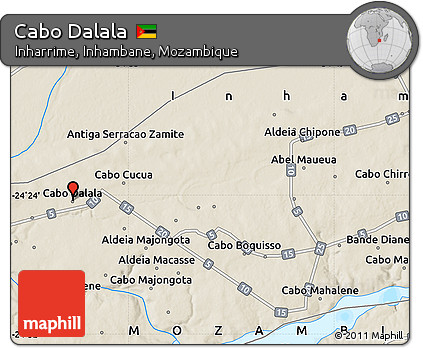 Shaded Relief Map of Cabo Dalala