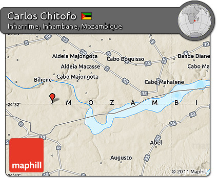 Shaded Relief Map of Carlos Chitofo