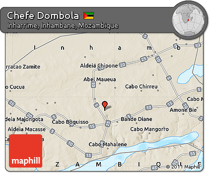 Shaded Relief Map of Chefe Dombola