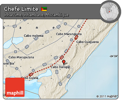 Shaded Relief Map of Chefe Limite
