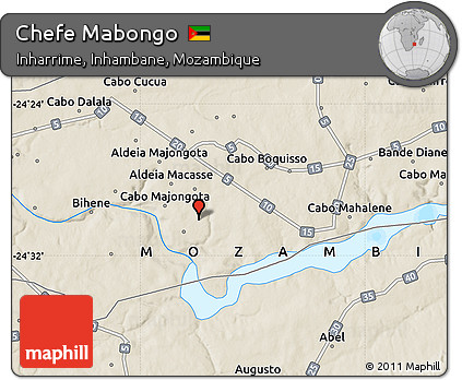 Shaded Relief Map of Chefe Mabongo