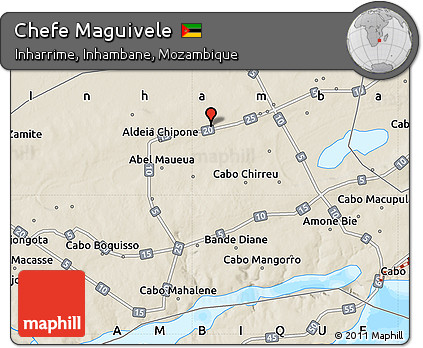Shaded Relief Map of Chefe Maguivele