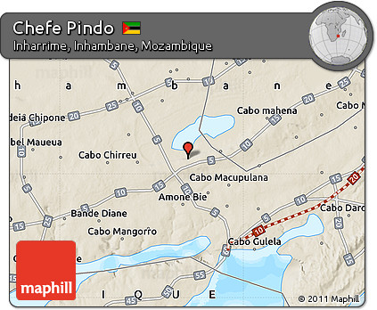 Shaded Relief Map of Chefe Pindo