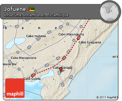 Shaded Relief Map of Jofuene