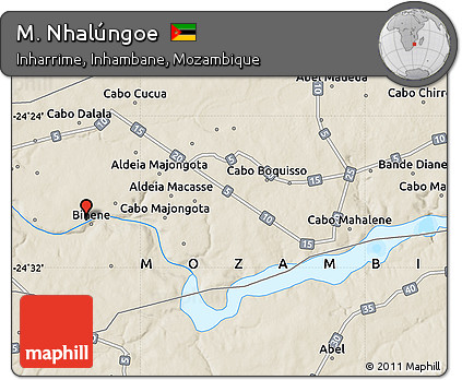 Shaded Relief Map of M. Nhalúngoe