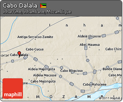 Shaded Relief Map of Cabo Dalala