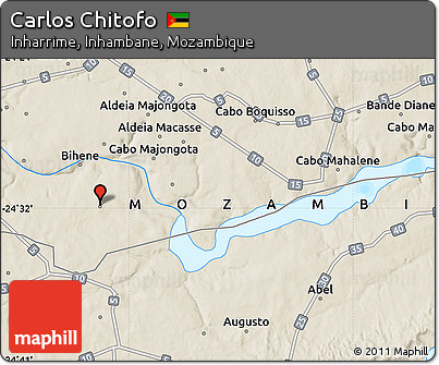 Shaded Relief Map of Carlos Chitofo