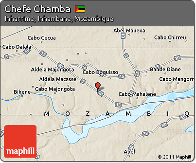 Shaded Relief Map of Chefe Chamba