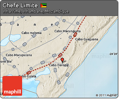 Shaded Relief Map of Chefe Limite