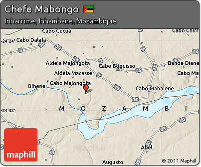 Shaded Relief Map of Chefe Mabongo