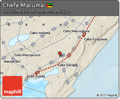 Shaded Relief Map of Chefe Macuma