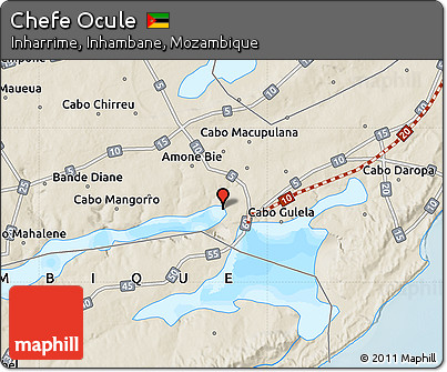 Shaded Relief Map of Chefe Ocule