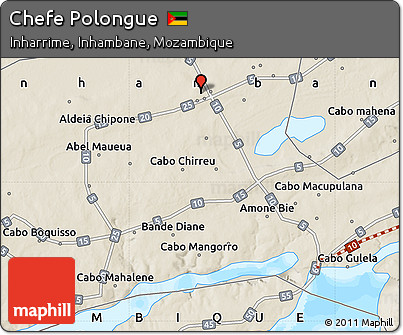 Shaded Relief Map of Chefe Polongue