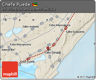 Shaded Relief Map of Chefe Puede