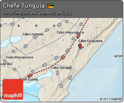 Shaded Relief Map of Chefe Tungula