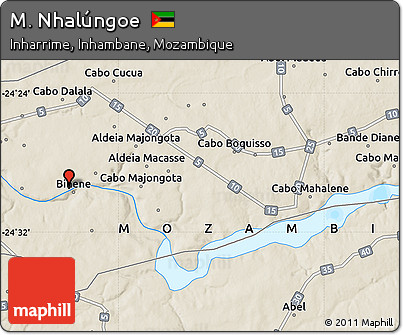 Shaded Relief Map of M. Nhalúngoe