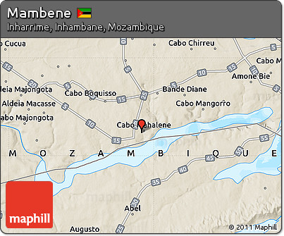 Shaded Relief Map of Mambene
