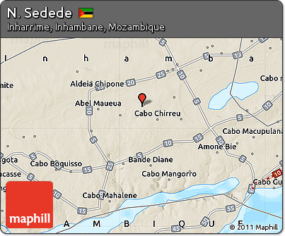 Shaded Relief Map of N. Sedede