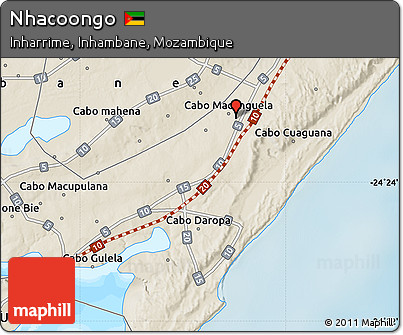 Shaded Relief Map of Nhacoongo