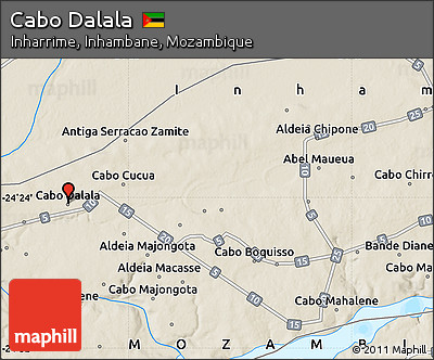 Shaded Relief Map of Cabo Dalala